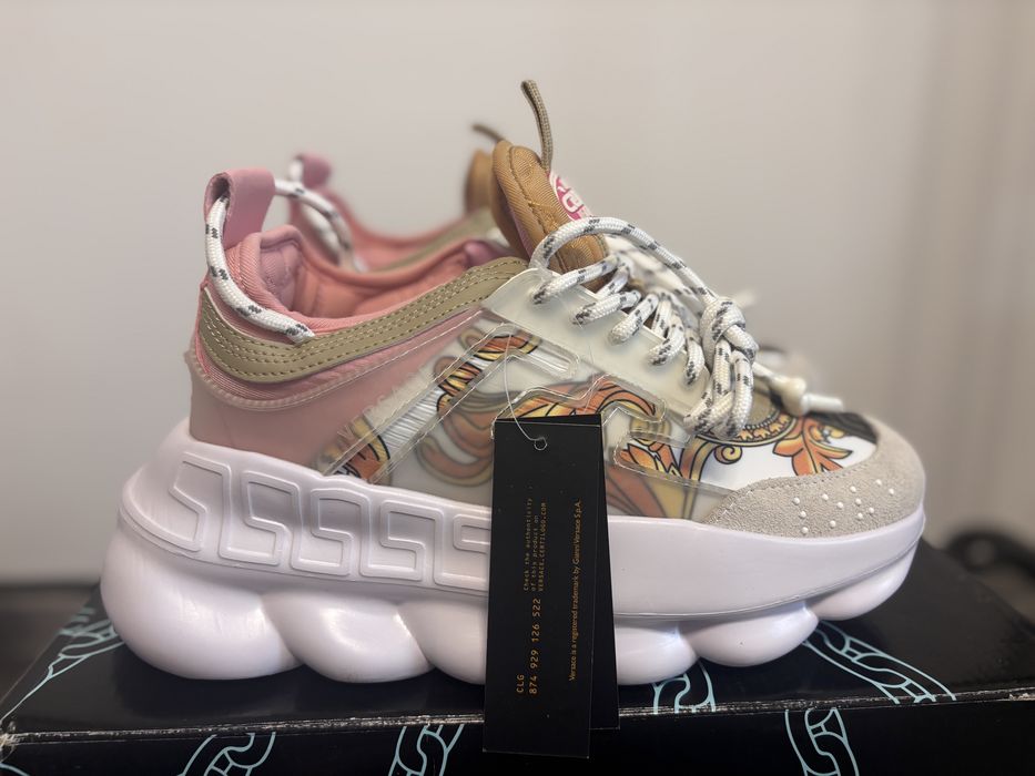 Adidasi Versace Chain Reaction colectie roz dama