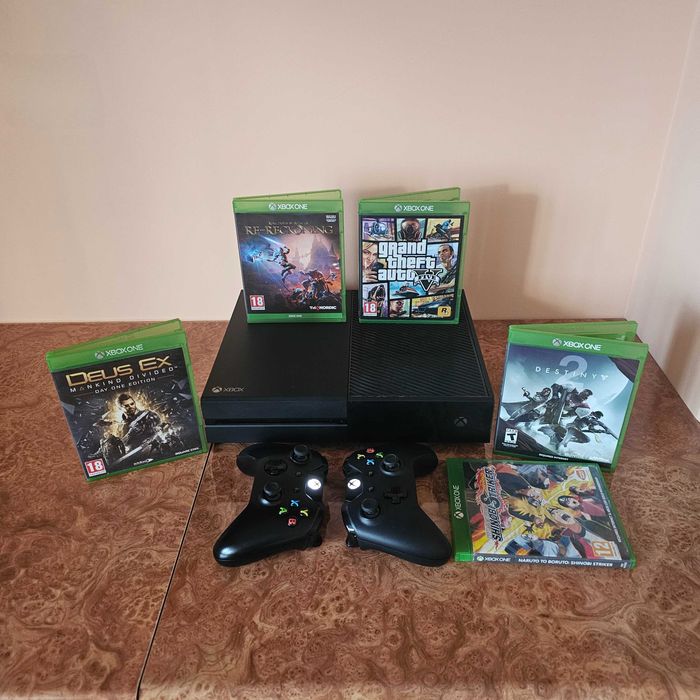 Нов XBOX ONE 1TB + 2 джойстика + 5 топ игри, PS5 PS4 PlayStation 4 5