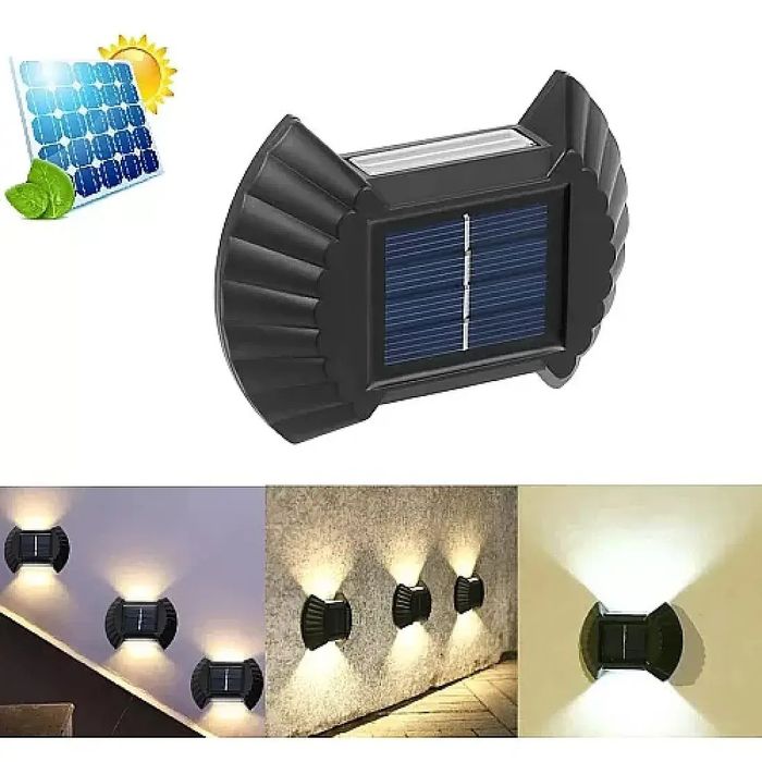 Соларни Лампи за Стена, Стъпала и Ограда - 4бр.