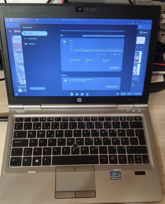 HP Elitebook 2570P, 12.5" HD i5 seria 3 4gb ram