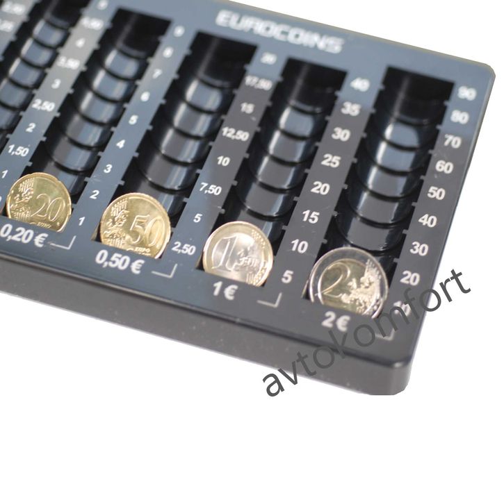 НАЛИЧЕН Монетник За Магазин Каса Касиер Такси Автомобил За Евро Монети