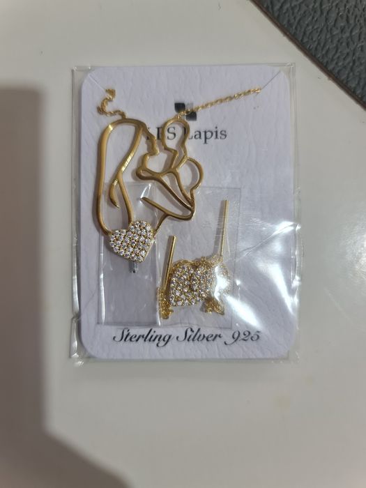 Bijuterii argint 925 suflat cu aur 14k