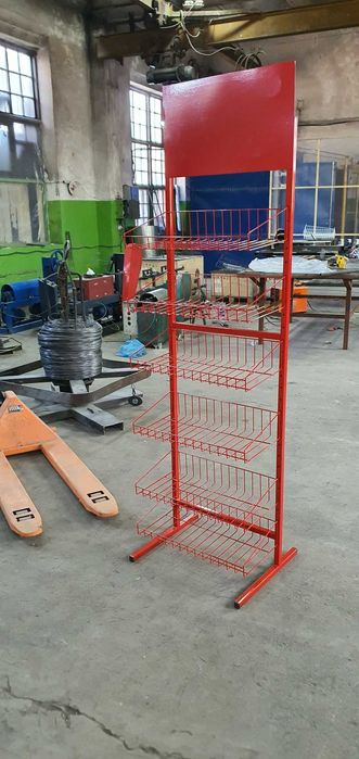 Торговая стойка с корзинами, стеллаж