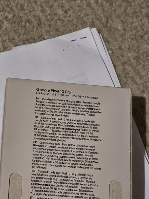 Google Pixel 10 Pro 16gb Ram 256gb Porcelain  Factură/Garanție