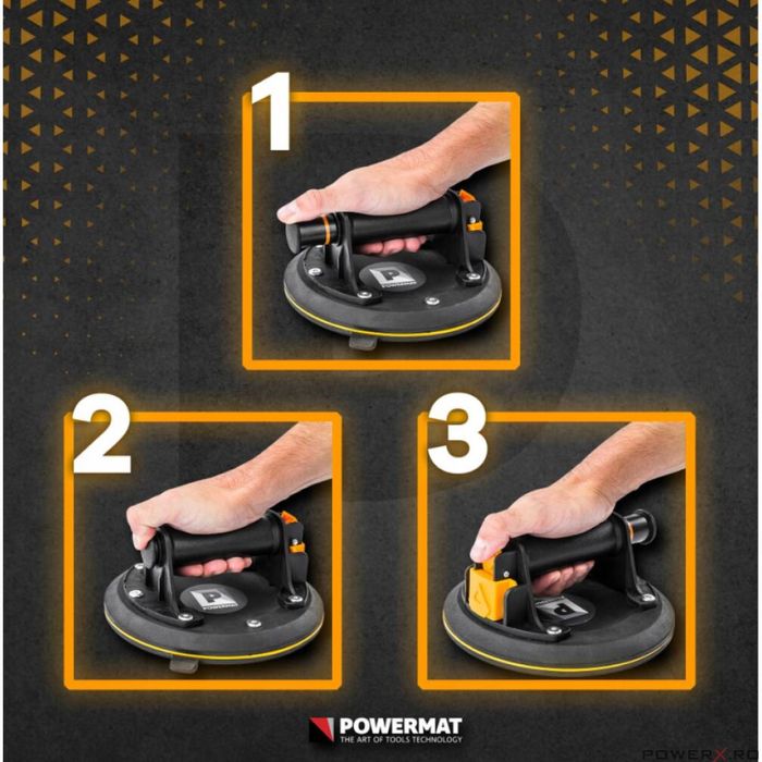 Ventuza pentru placi, diametru 200 mm capacitate 190 kg, Powermat