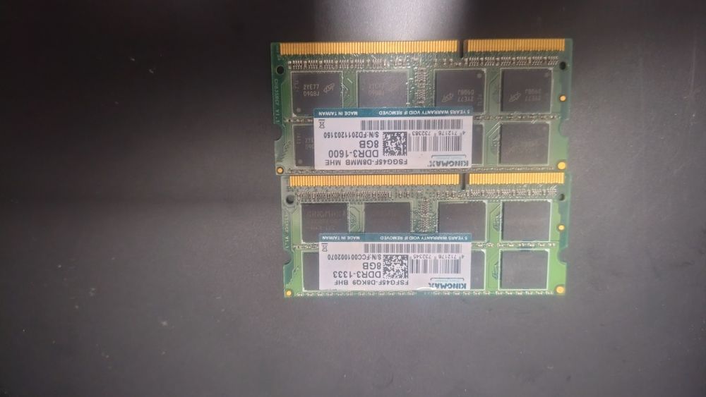 Kit 16gb 2x Memorie Laptop 8GB ddr3 Pc3 Pc3L 10600s 12800s