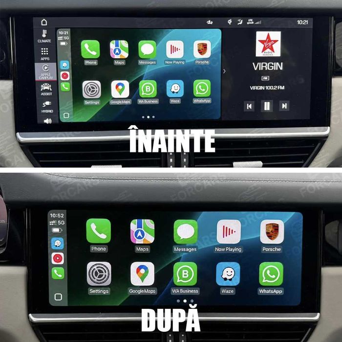 Activare Porsche Apple CarPlay și Androud Auto Fullscreen Panamera Cayenne Macan