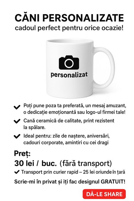 Cani cafea personalizate