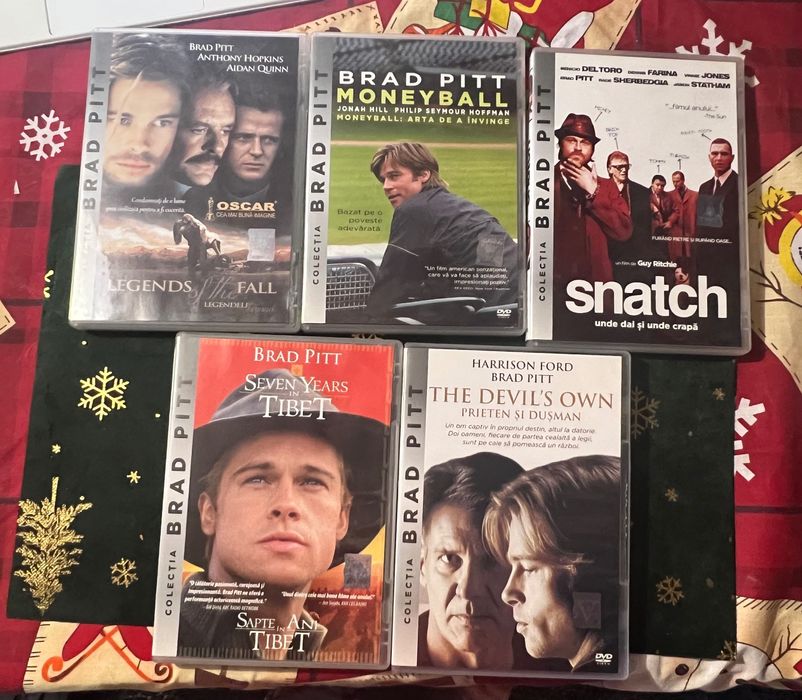 Set de 5 dvd-uri cu filme din Colectia Brad Pitt