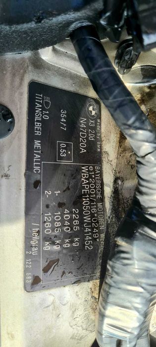 Dezmembrez/Dezmembrari/Piese/Accesorii BMW X3/E83/2.0d/N47/M47/E4/E5