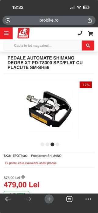 Pedale Shimano Deore XT PD-T8000 (SPD / Flat)