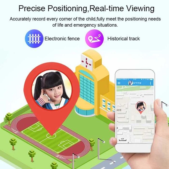 Детски смарт часовник с SIM карта, GPS, SOS гривна, камера и игри