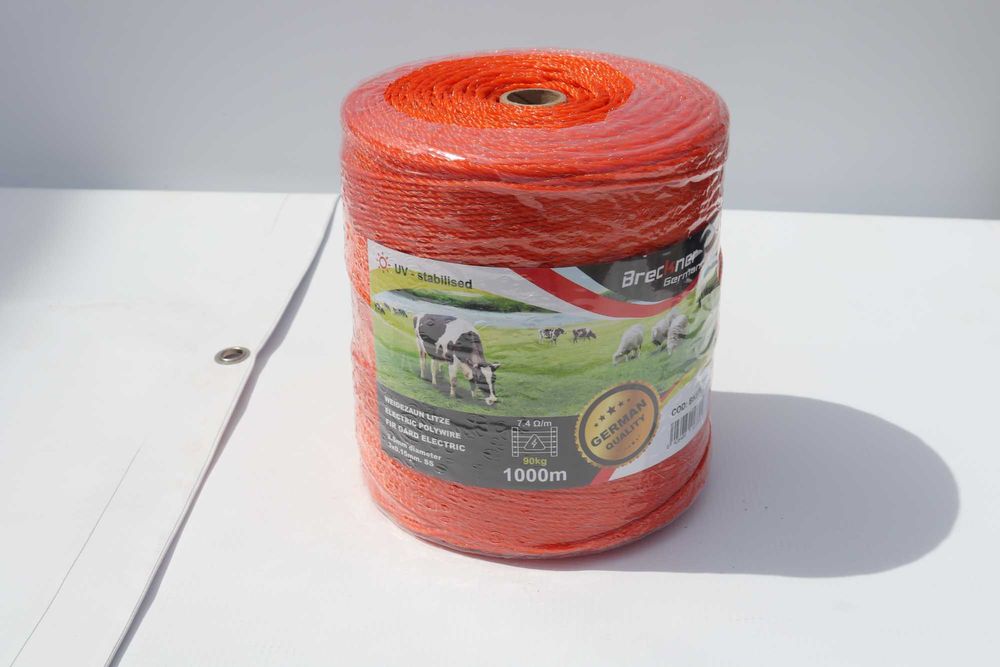 Rola fir portocaliu fi 2,5mm. 3x0.15mm 1000m gard electric Germany