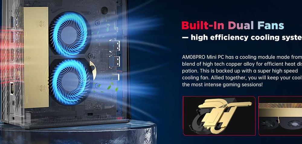 Mini PC Мини Компьютер AMD Ryzen 9 6900HX. 32Gb DDR5. SSD 512Gb.