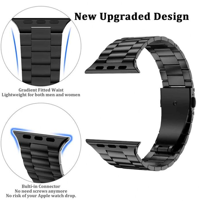 Curea metalica smartwatch Apple Watch seria 11 10 9 8 7 6 5 42/44/45mm