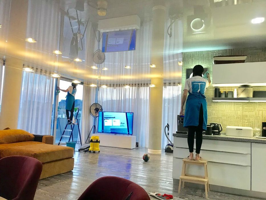 Клининг уборка Алматы. Генеральная уборка влажная после ремонта итд.