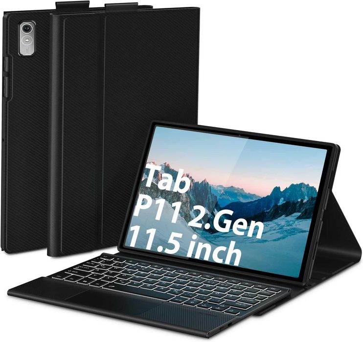 Husa cu tastatura Lenovo Tab P11 Gen 2, QWERTZ, iluminata