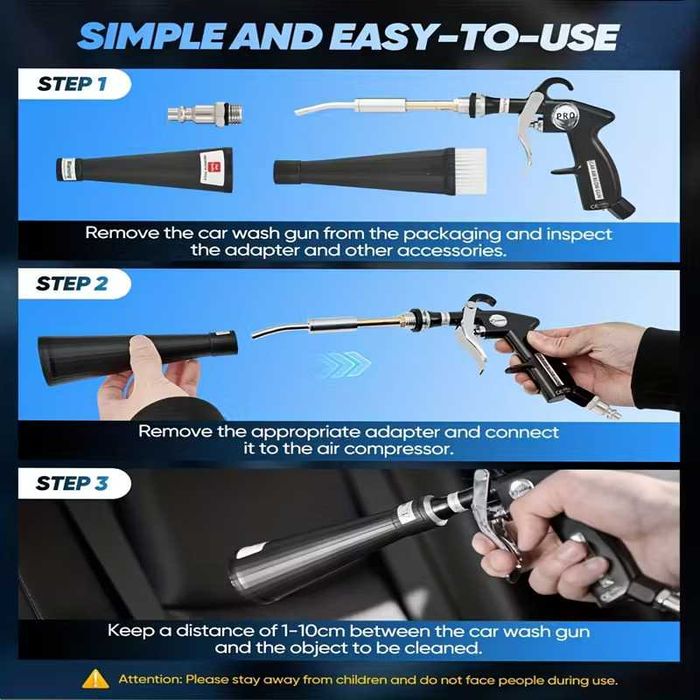 Пневматичен пистолет за сухо почистване Tornador PRO - EU стандарт