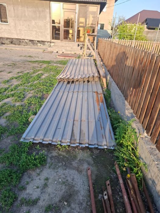 Профнастил б/у на дом 13×10, комплек
