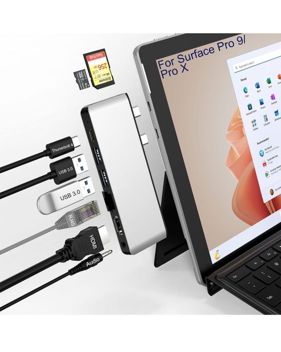 Hub adaptor USB C pentru Surface Pro 9