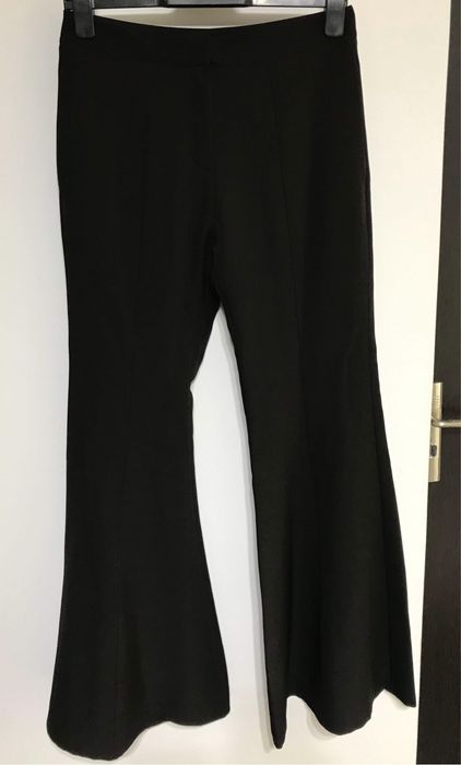 Pantaloni evazati negri marime M pantaloni noi negri evazati 38 evazat