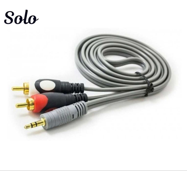 Аудио кабель AUX 3.5 на 2RCA (колокольчики). Фирменный. Алматы