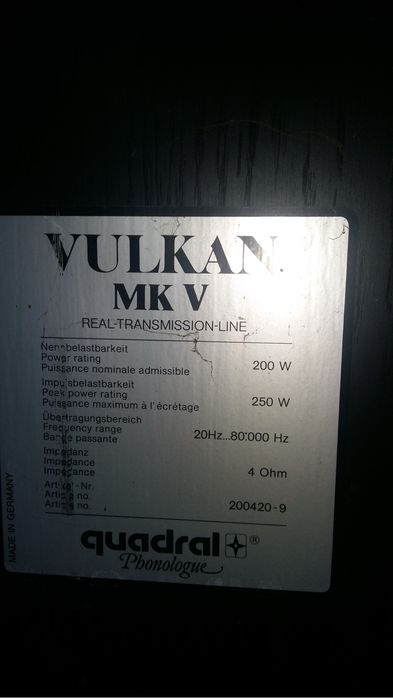Boxe Vulkan Quadral MKV