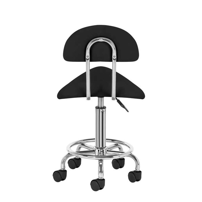 Козметичен/фризьорски стол - табуретка с облегалка AS-6001- 49/62 см