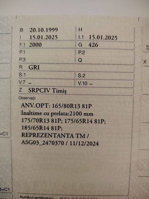 Remorcă auto cu prelata 2 axe 2 Tone