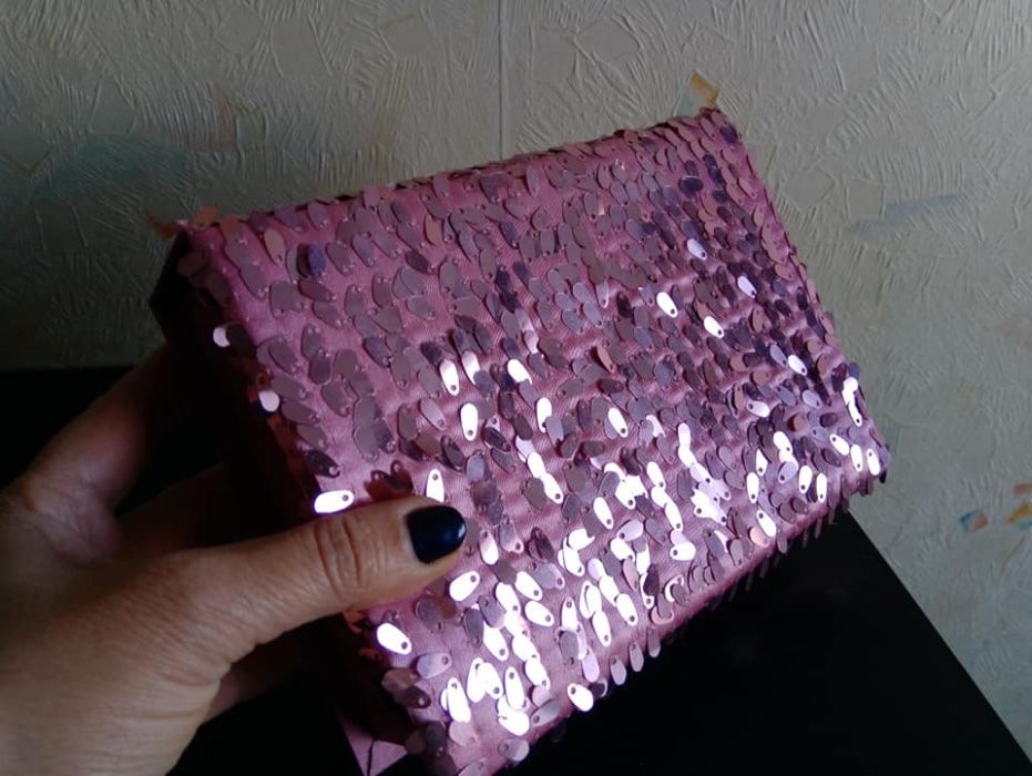 Комплект Луксозни кутии за бижута, сатен и паети