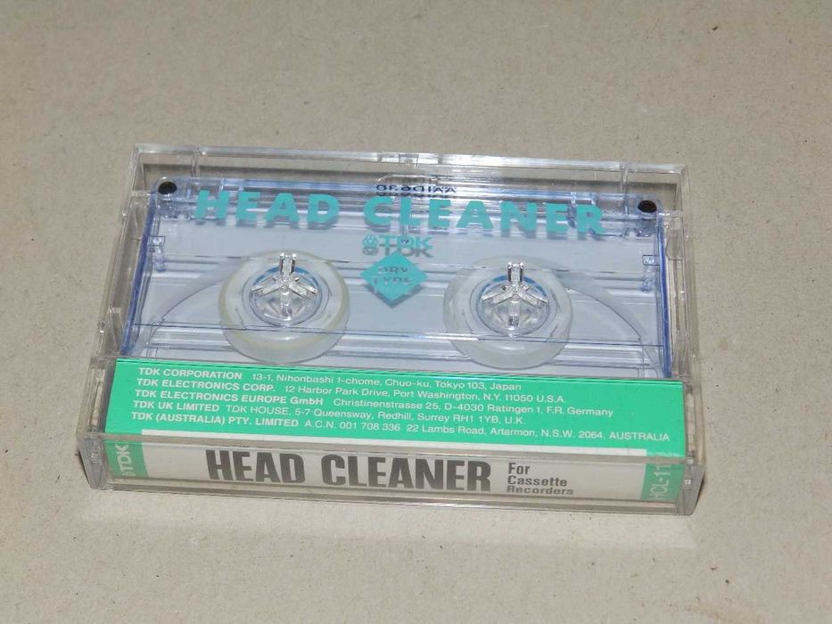 Касета за почистване на глави на касетофон, дек