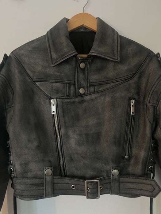 Geaca biker din piele