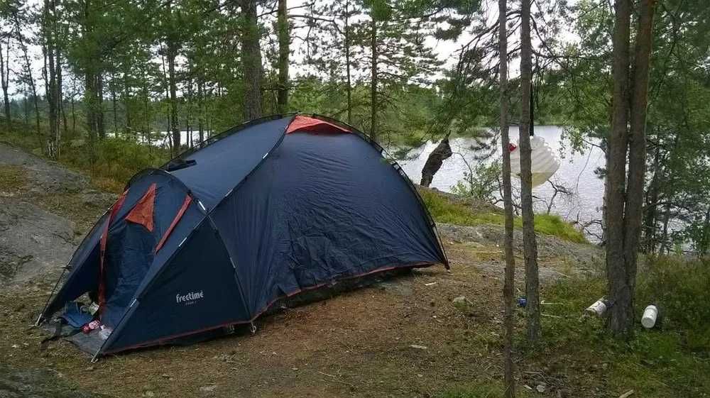 Ночевка в гамаке со спальником