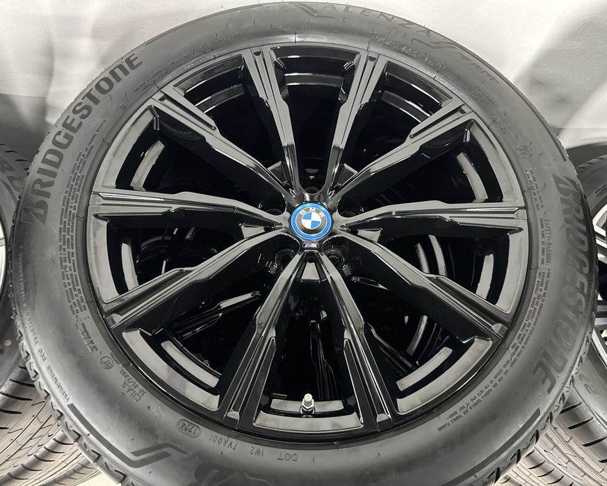 Jante Bmw X5 X6 R20 G05 G06 Originale M740 Black Bridgestone  90% de vara 2024