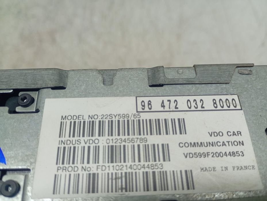 Navigatie 964720328000 Peugeot 607 1 (2000 - 2004) 2.2 hdi 4HX DW12TED4