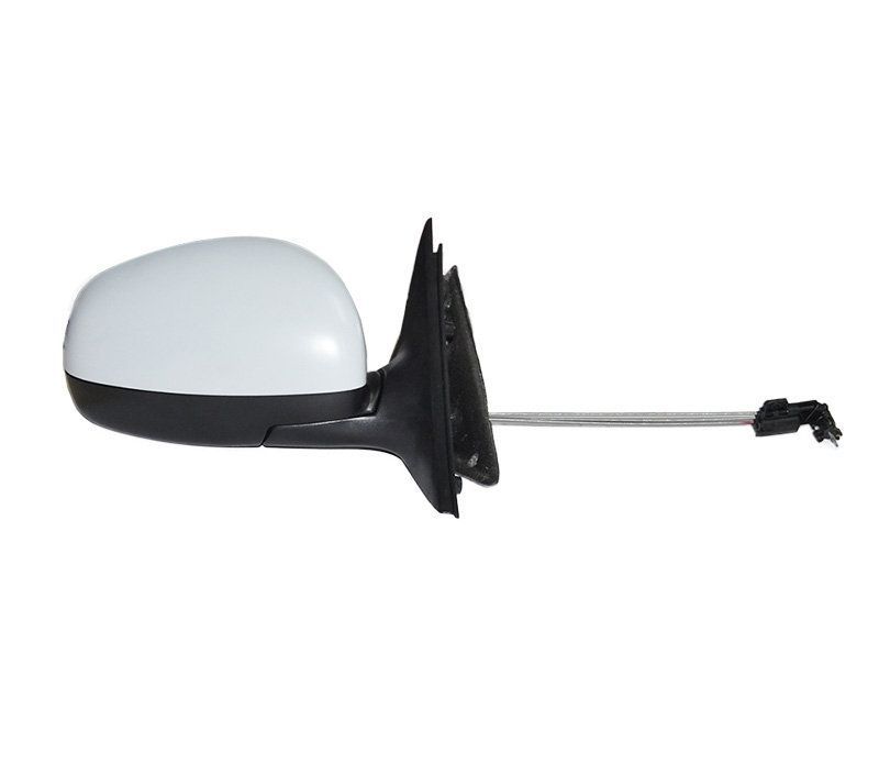Oglinda exterioara Skoda Fabia 2 (5J) 2007-2015, partea dreapta, reglare manuala, geam cromata convexa, carcasa grunduita, 5J0857508D