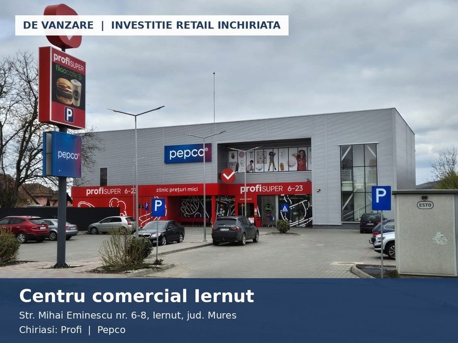 Centru comercial Iernut - Profi + Pepco, 100% inchiriat, 1.085 mp
