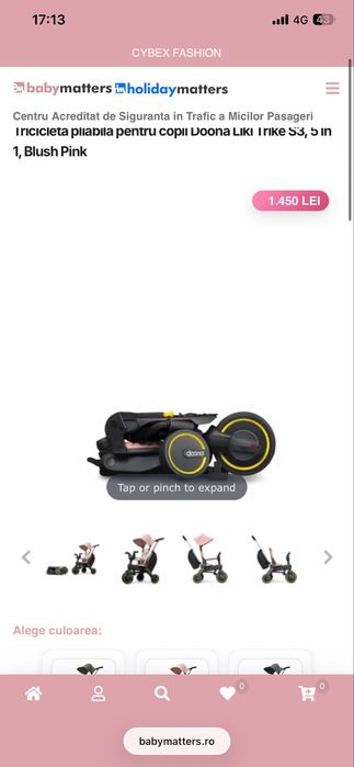 Doona Liki trike s3, 5 in 1, blush pink