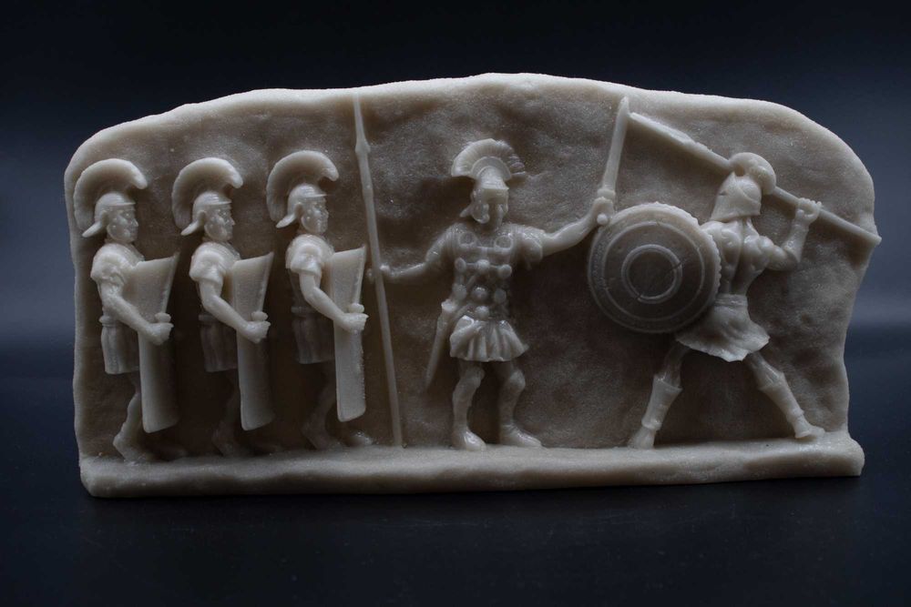 Ръчно изработен мраморен релеф „Римски легион“ – антични войници