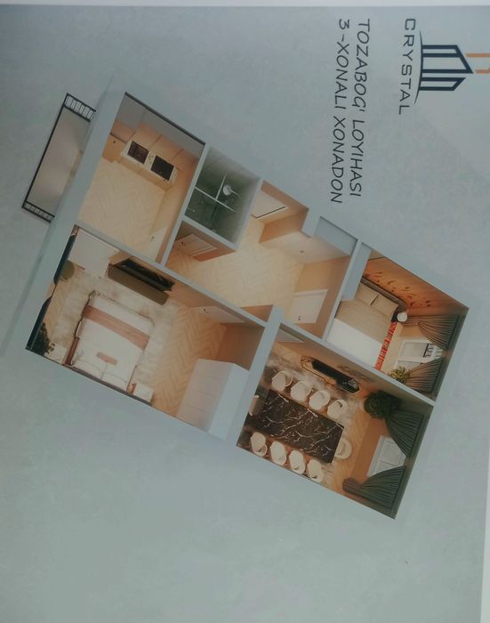 Xiva shaxrida Qurilishi tugallanmagan 3 honalik kvartira sotiladi