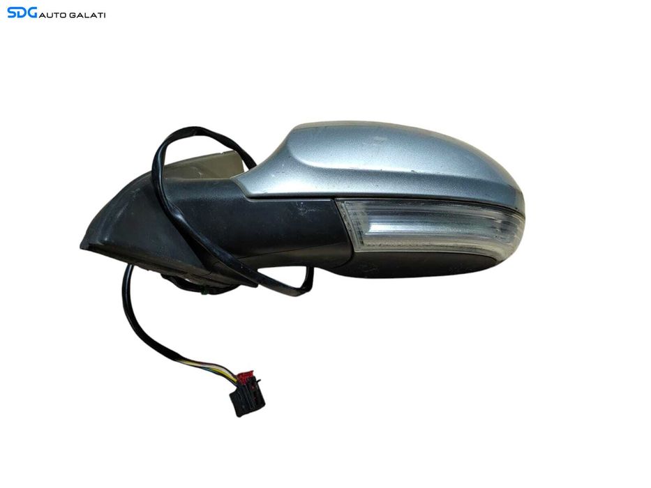 Oglinda Stanga Electrica Fara Pliere Rabatare Electrica cu Semnalizare Volkswagen Passat B6 2005 - 2010 Culoare Argintiu LA7W (Fara Sticla) [LR0568]