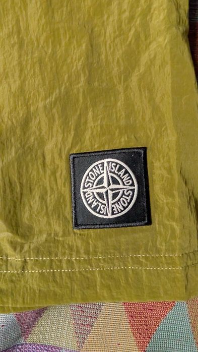 Pantaloni Stone Island kaki reflectorizant
