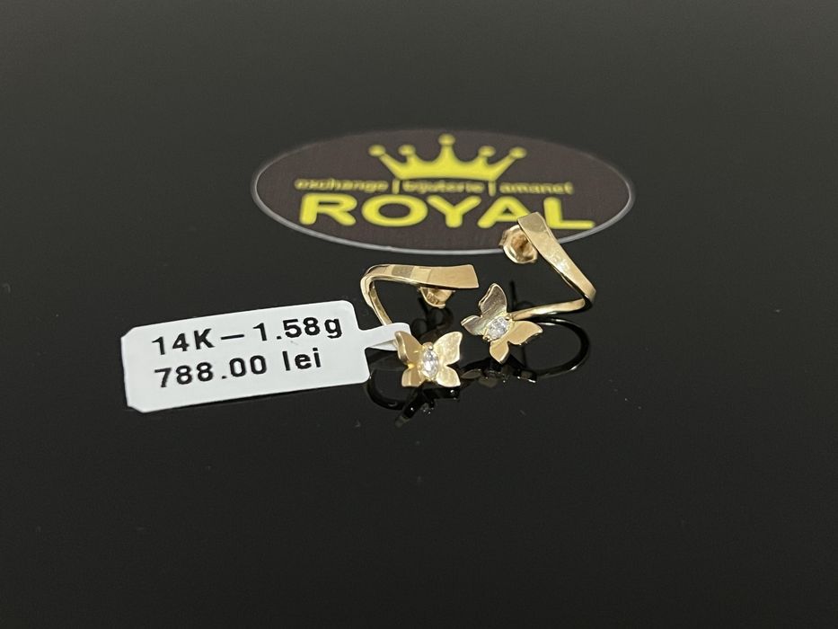 Bijuteria Royal CB : Cercei aur 14k 1,58 grame