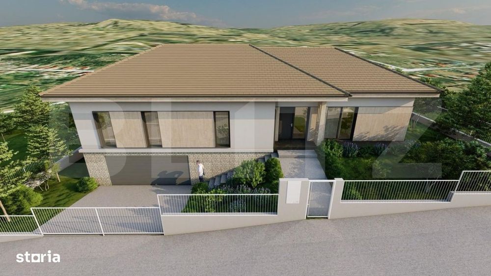 Vila moderna cu 3 dormitoare, terasa eleganta si garaj dublu - Chinten