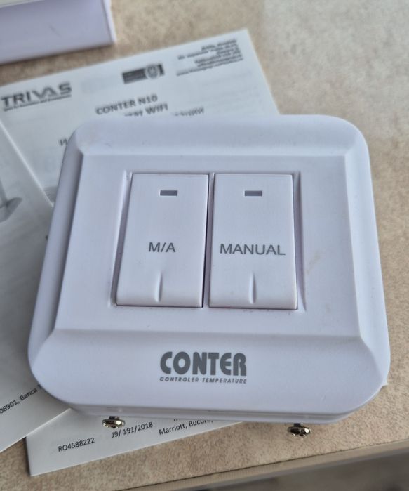 Termostat de ambient fără fir Conter N10 Wifi Comanda prin telefon