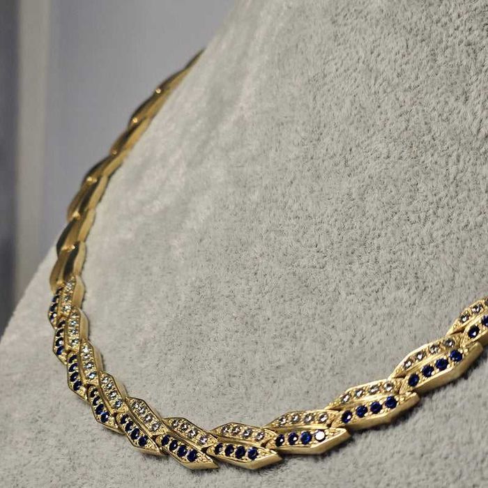 Colier din aur galben 14K cu pietre, 26.86 Grame