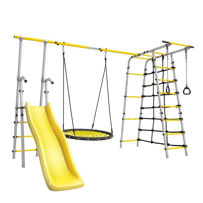 Детская площадка Богатырь Плюс-2 с качелями гнездо-сетка