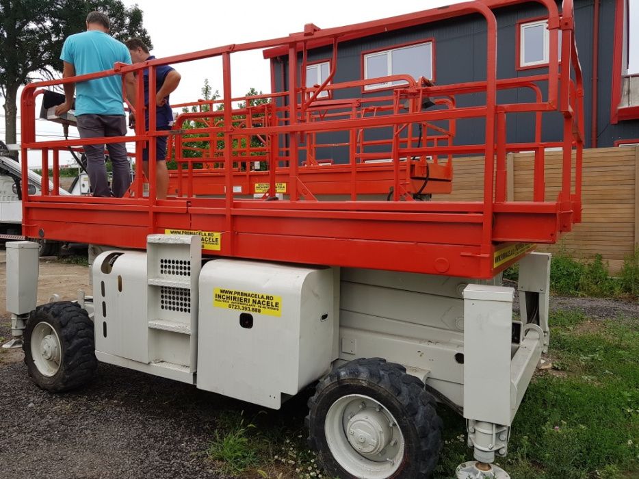 Inchiriem nacela diesel foarfeca 4x4, 12 m, 15 m, 18 m