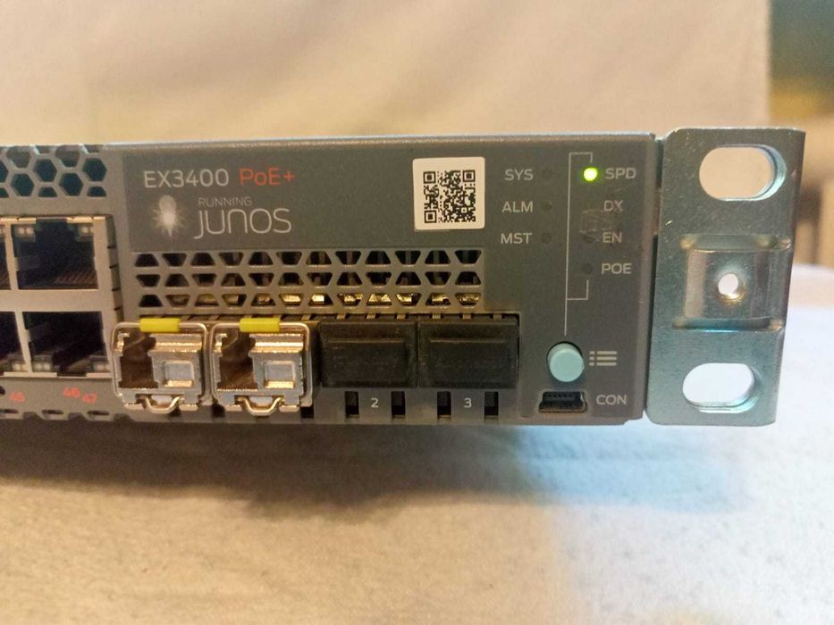 Коммутатор Juniper EX3400-48P, 48xGE, 4x10GE SFP+, 2x40GE QSFP+, PoE+