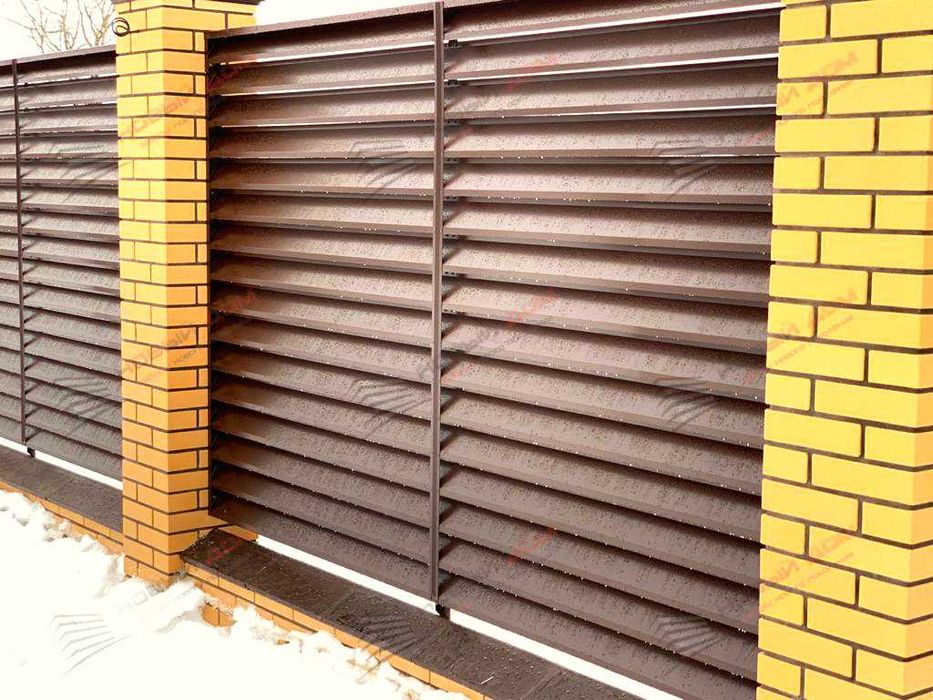 Забор жалюзи горизонтальный